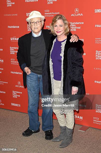 Writer Norman Lear and Lyn Lear attend the "Norman Lear: Just Another Version Of You" Premiere during the 2016 Sundance Film Festival at Eccles...