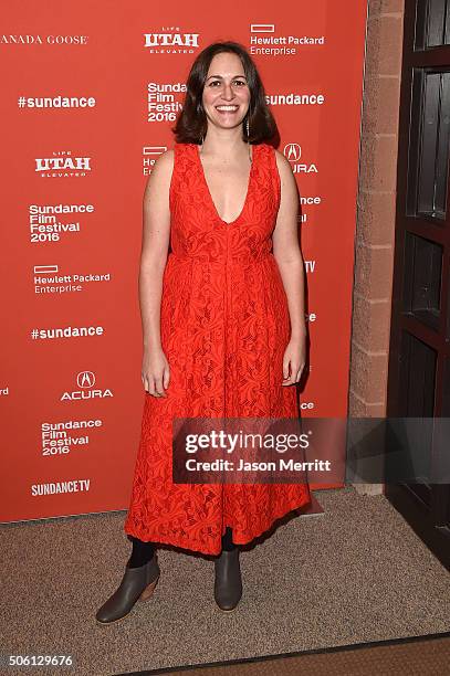 Producer Suzanne Hillinger attends the "Norman Lear: Just Another Version Of You" Premiere during the 2016 Sundance Film Festival at Eccles Center...
