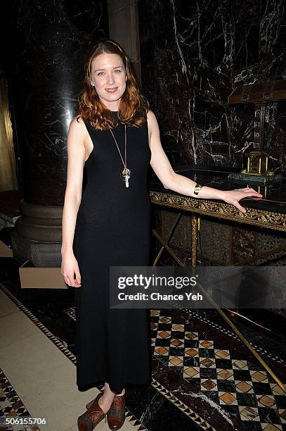 Actress Lucy Walters attends 2016 National Audubon Society Winter Gala at Cipriani 42nd Street on January 21, 2016 in New York City.