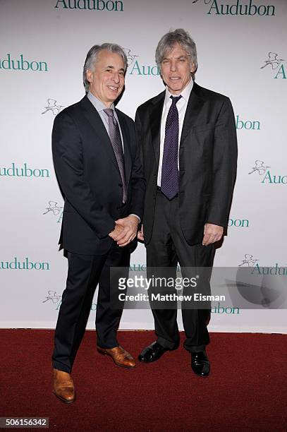 David Yarnold and Ken Sunshine attend the 2016 National Audubon Society Winter Gala at Cipriani 42nd Street on January 21, 2016 in New York City.