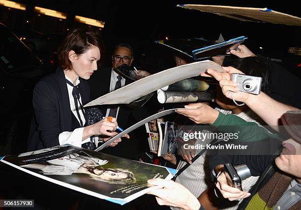 Actress Lena Headey attends the premiere of Screen Gems' "Pride and Prejudice and Zombies" on January 21, 2016 in Los Angeles, California.