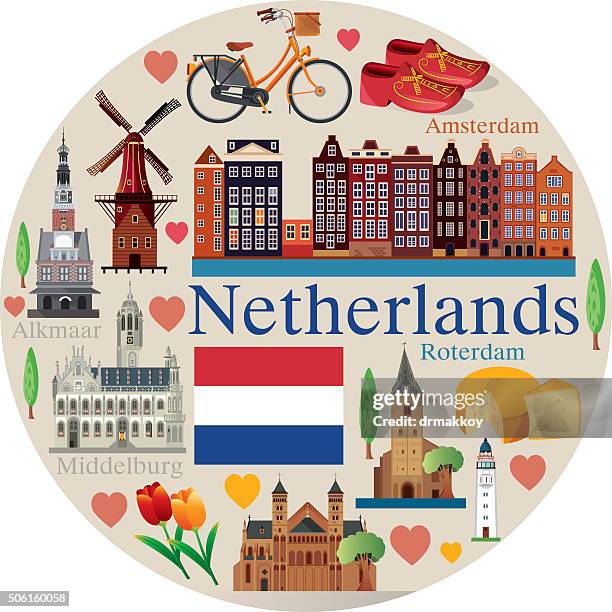 stockillustraties, clipart, cartoons en iconen met netherlands - amsterdam fietsen