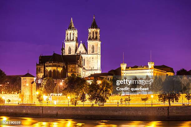 kathedrale von magdeburg - magdeburg dom stock-fotos und bilder