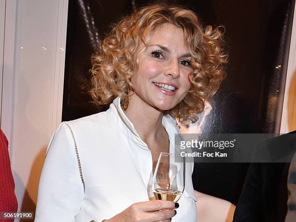 Alexandra Bronkers attends the Mireille Darc Photo Exhibition Preview at Artcurial on January 21, 2016 in Paris, France.