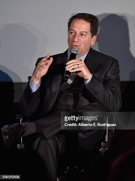 Creator/executive producer Aaron Korsh attends a Q&A following the premiere of USA Network's "Suits" Season 5 at Sheraton Los Angeles Downtown Hotel...