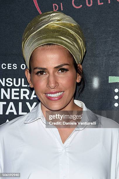 Linor Abargil attends Cocktail Party Celebrating 1th Taormina Film Fest - Los Angeles 2016 at Italian Cultural Institute Of Los Angeles on January...