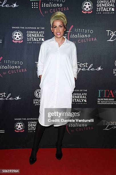 Linor Abargil attends Cocktail Party Celebrating 1th Taormina Film Fest - Los Angeles 2016 at Italian Cultural Institute Of Los Angeles on January...