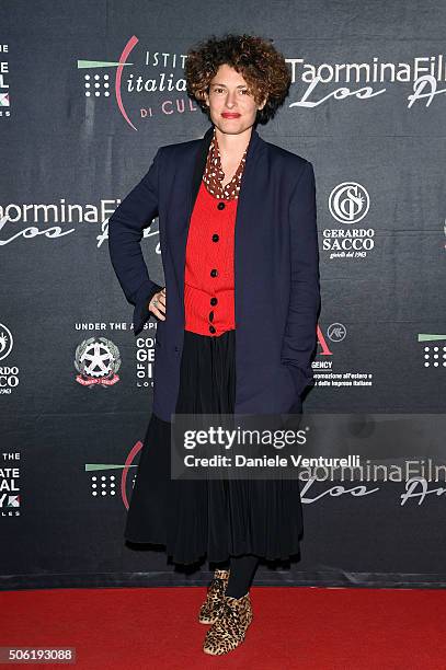 Ginevra Elkann attends Cocktail Party Celebrating 1th Taormina Film Fest - Los Angeles 2016 at Italian Cultural Institute Of Los Angeles on January...