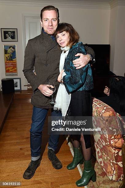 Ewan McGregor and Eve Mavrakis attend Cocktail Party Celebrating 1th Taormina Film Fest - Los Angeles 2016 at Italian Cultural Institute Of Los...