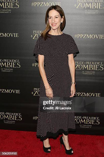 Allison Shearmur attends the premiere of Screen Gems' 'Pride and Prejudice and Zombies' on January 21, 2016 in Los Angeles, California.