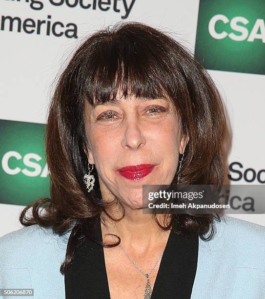 Casting director Robin Lippin attends the Casting Society Of America's 31st Annual Artios Awards at The Beverly Hilton Hotel on January 21, 2016 in...