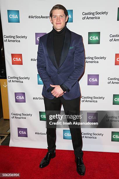 Actor Alex MacNicoll attends the Casting Society Of America's 31st Annual Artios Awards at The Beverly Hilton Hotel on January 21, 2016 in Beverly...