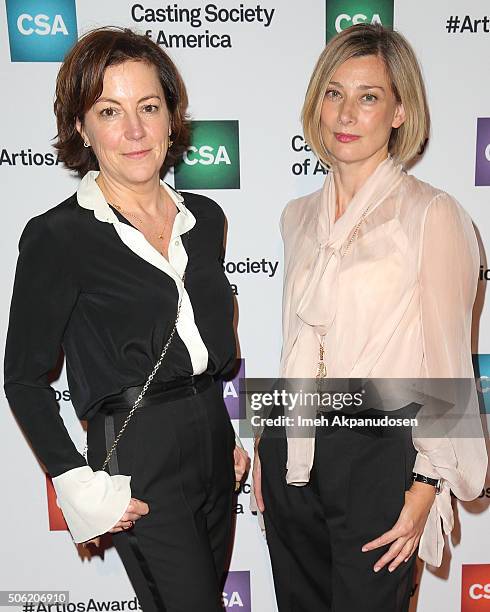 Casting directors Nina Gold and Fiona Weir attend the Casting Society Of America's 31st Annual Artios Awards at The Beverly Hilton Hotel on January...