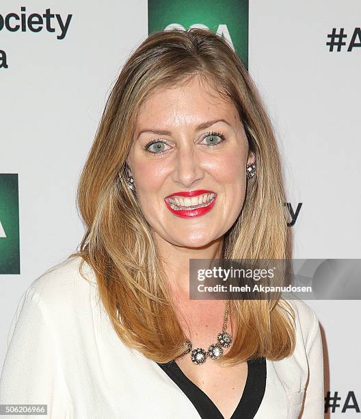 Casting director Angela Demo attends the Casting Society Of America's 31st Annual Artios Awards at The Beverly Hilton Hotel on January 21, 2016 in...