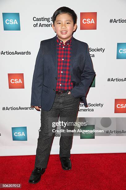 Actor Albert Tsai attends the Casting Society Of America's 31st Annual Artios Awards at The Beverly Hilton Hotel on January 21, 2016 in Beverly...