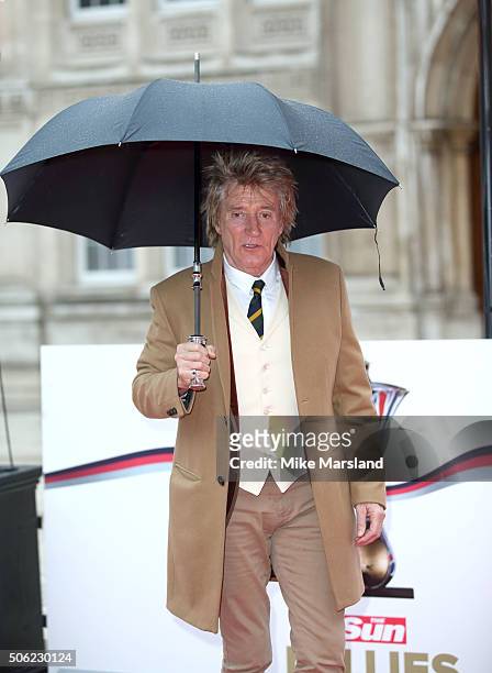 Rod Stewart attends The Sun Military Awards at The Guildhall on January 22, 2016 in London, England.