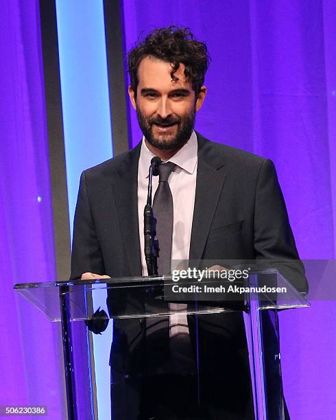 Actor Jay Duplass speaks onstage during the Casting Society Of America's 31st Annual Artios Awards at The Beverly Hilton Hotel on January 21, 2016 in...