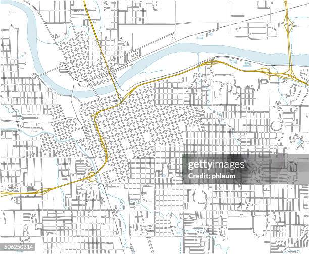 map of an urban road network - road map pattern stock illustrations