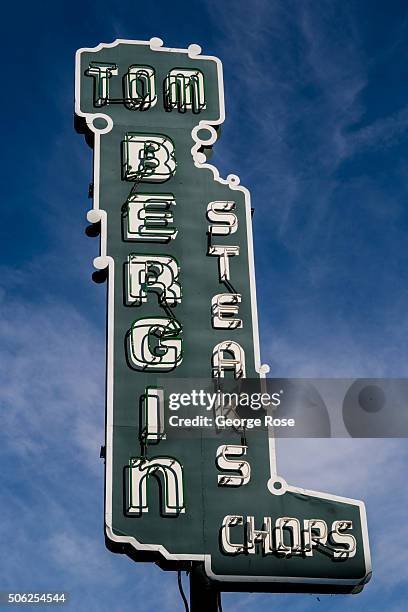 The exterior of Tom Bergin's Irish restaurant, located near the corner of Fairfax Avenue and Wilshire Blvd, is viewed on December 23, 2015 in Los...