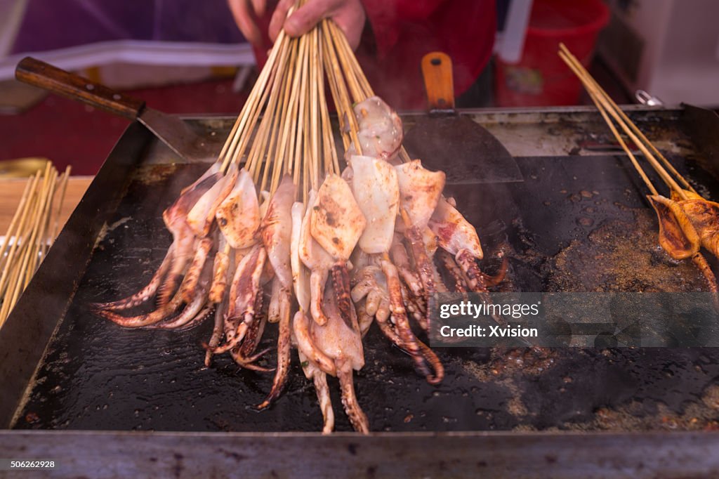 Teppanyaki squid