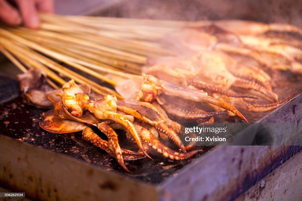 Teppanyaki squid