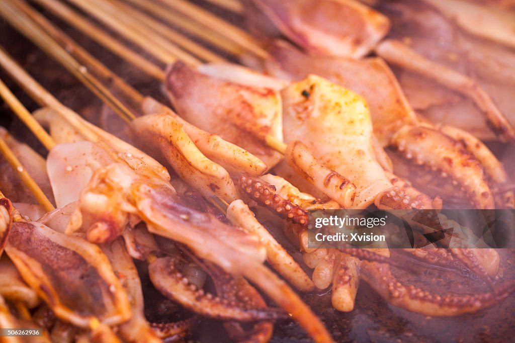 Teppanyaki squid
