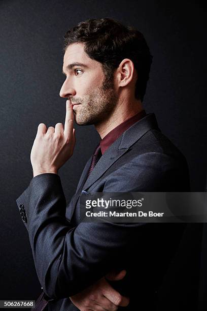 Tom Ellis of FOX's 'Lucifer' poses in the Getty Images Portrait Studio at the 2016 Winter Television Critics Association press tour at the Langham...