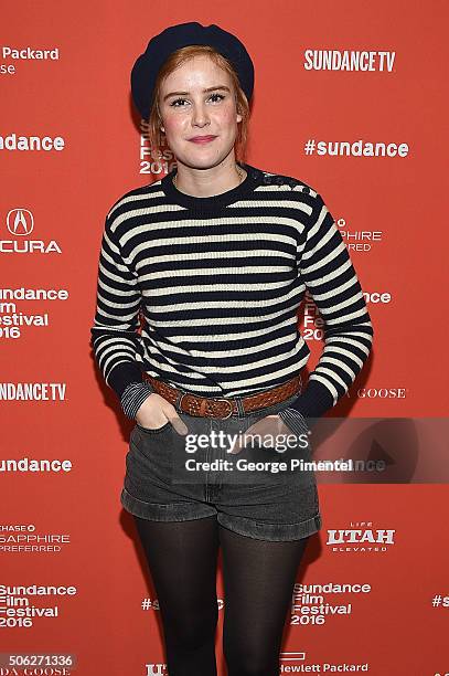 Actress Carla Juri attends the "Morris From America" Premiere during the 2016 Sundance Film Festival at Eccles Center Theatre on January 22, 2016 in...