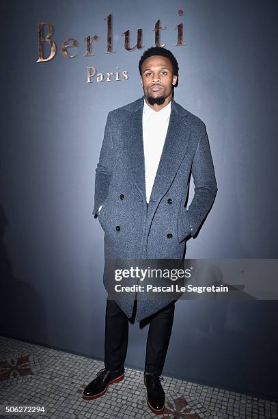 Brice Butler attends the Berluti Menswear Fall/Winter 2016-2017 show as part of Paris Fashion Week on January 22, 2016 in Paris, France.