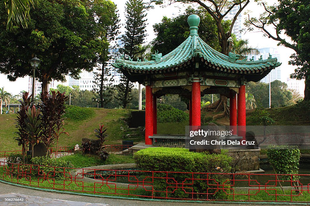Pagoda at Chinese Garden of  Manila, Philippines