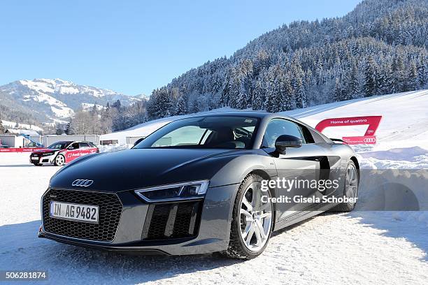 General view of the Audi driving experience during the Audi Hahnenkamm race weekend on January 22, 2016 in Kitzbuehel, Austria