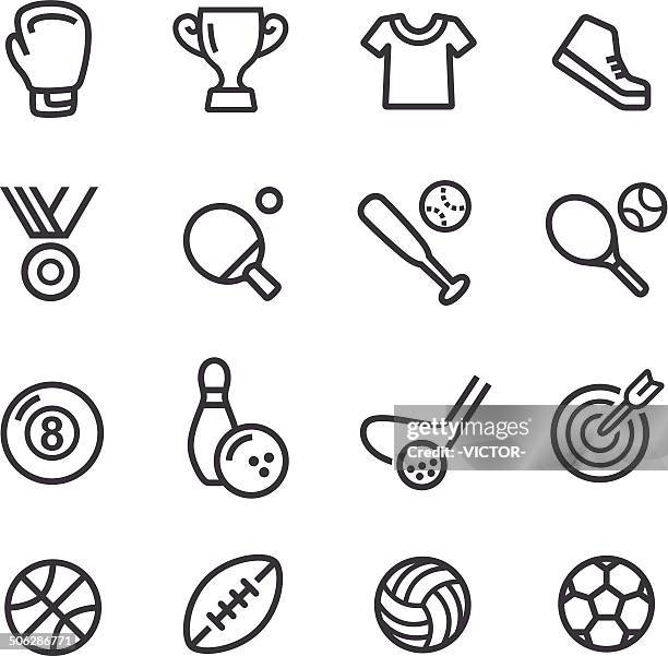 ilustrações de stock, clip art, desenhos animados e ícones de série de ícones-desporto - bola branca