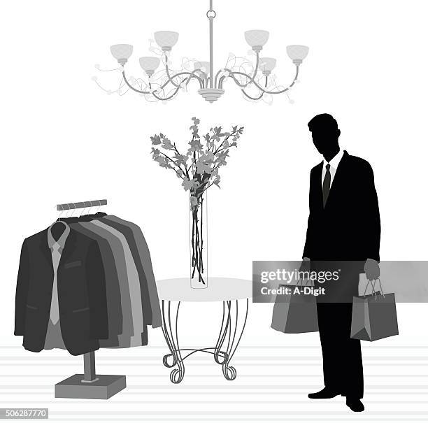 luxury goods clothing - coffee table isolated stock illustrations