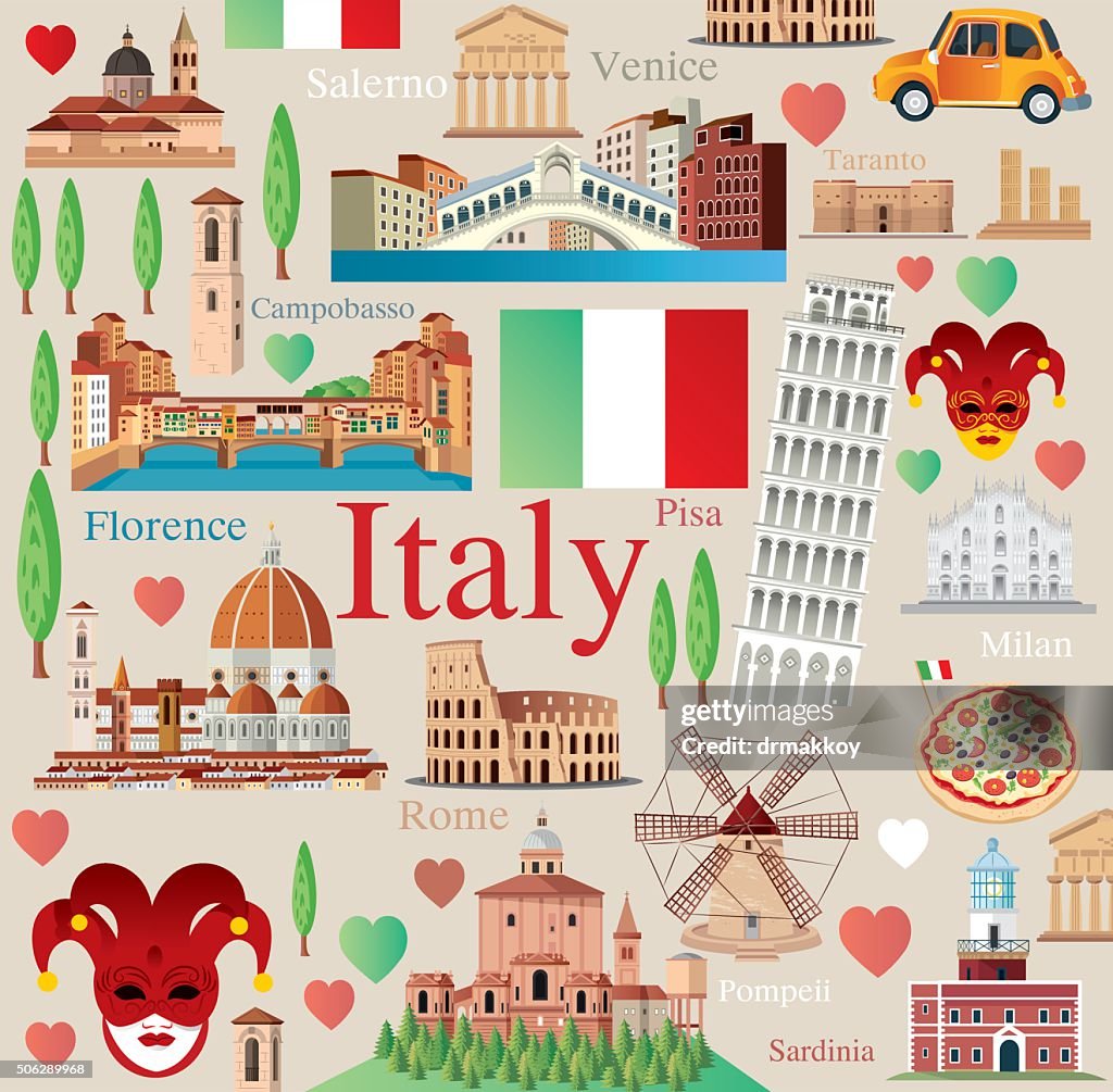Italy Symbols High-Res Vector Graphic - Getty Images