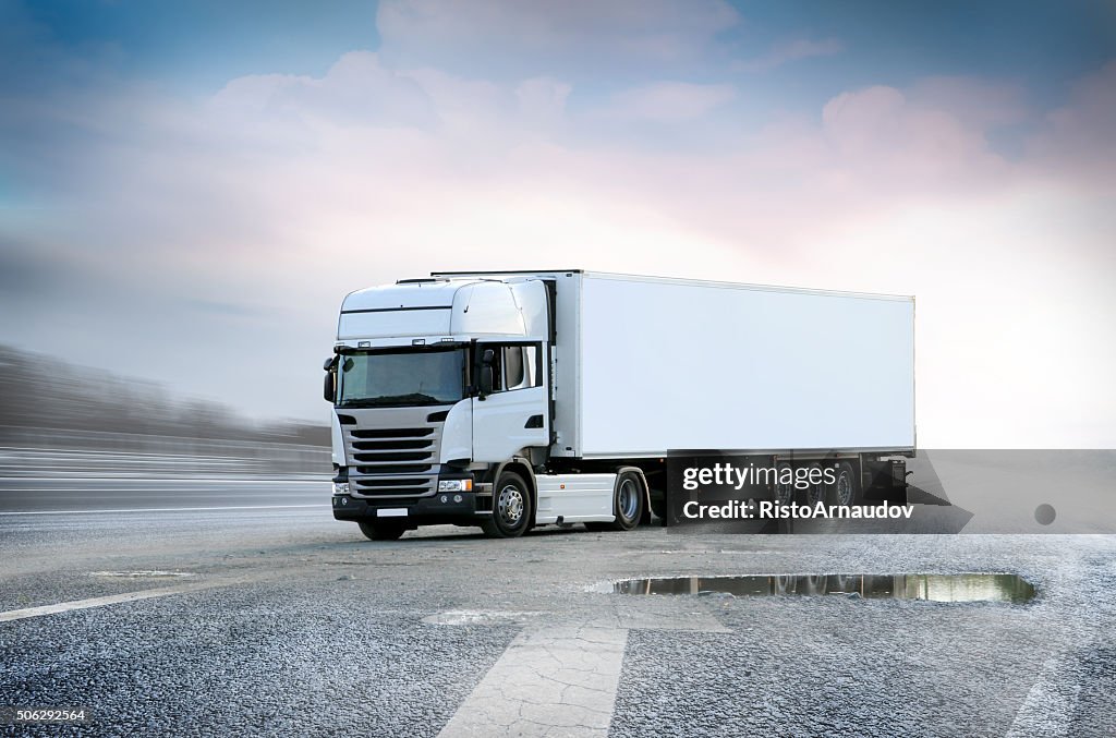 Branca camião grande camião