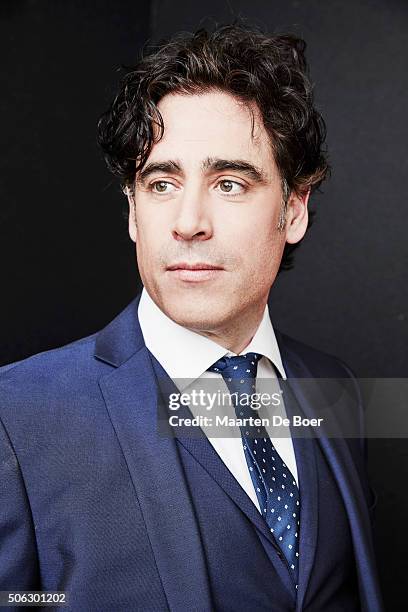 Stephen Mangan of FOX's 'Houdini & Doyle' poses in the Getty Images Portrait Studio at the 2016 Winter Television Critics Association press tour at...