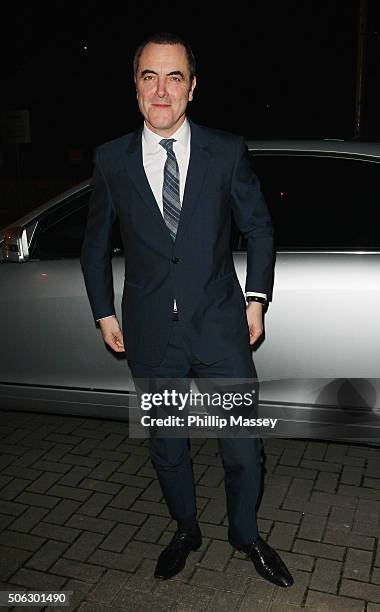 James Nesbitt attends the Late Late Show on January 22, 2016 in Dublin, Ireland.