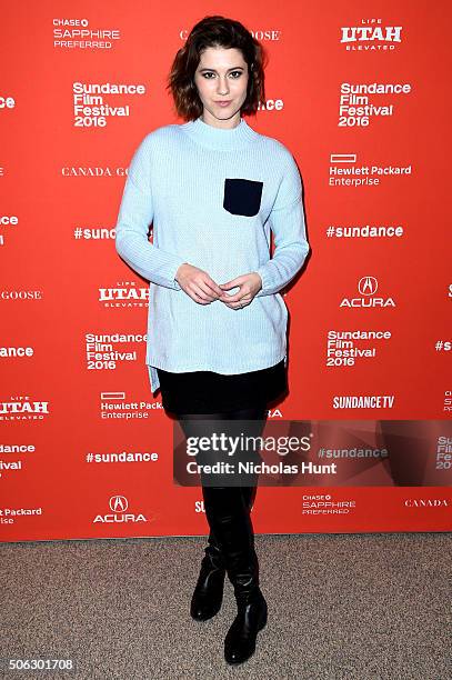 Actress Mary Elizabeth Winstead attends the "Swiss Army Man" Premiere during the 2016 Sundance Film Festival at Eccles Center Theatre on January 22,...
