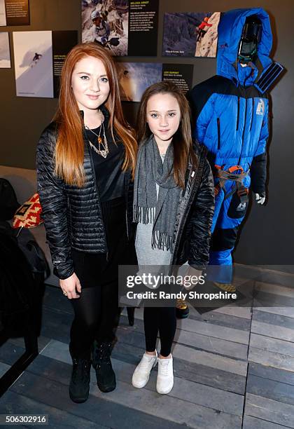 Writer/actress Elizabeth Morris and actress Isabelle Allen attend the Eddie Bauer Adventure House during the 2016 Sundance Film Festival at Village...