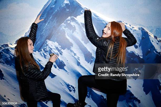 Actress Isabelle Allen and writer/actress Elizabeth Morris attend the Eddie Bauer Adventure House during the 2016 Sundance Film Festival at Village...