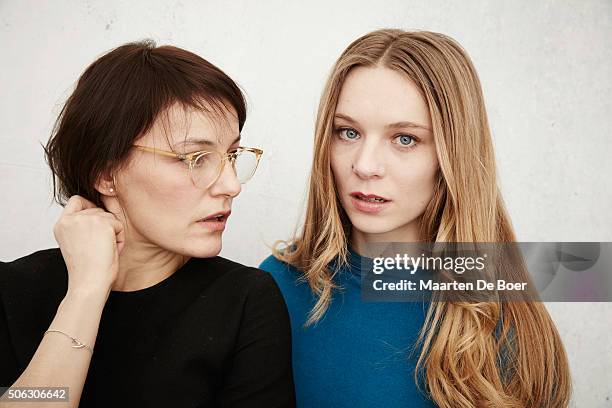 Writer/director Nicolette Krebitz and actress Lilith Stangenberg from the film "Wild" pose for a portrait during the Getty Images Portrait Studio...