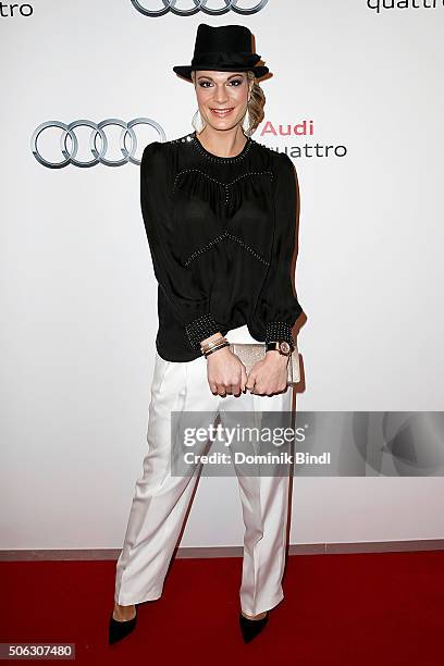 Maria Hoefl-Riesch attends the Audi Night 2016 at Hotel zur Tenne on January 22, 2016 in Kitzbuehel, Austria.