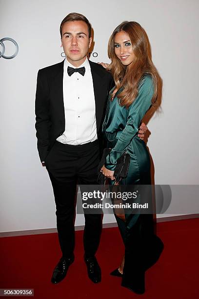 Mario Goetze and Ann-Kathrin Broemmel attend the Audi Night 2016 at Hotel zur Tenne on January 22, 2016 in Kitzbuehel, Austria.