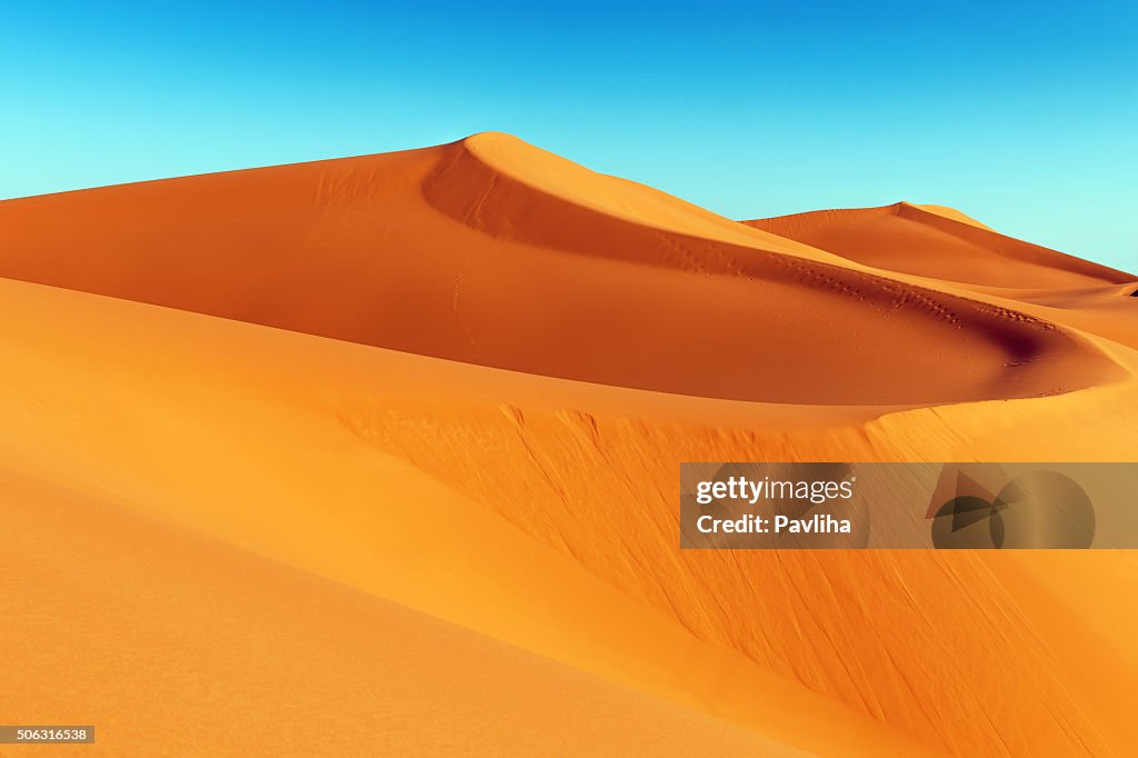 Erg Chebbi Sand Dune at Sunrise, Morocco, Africa