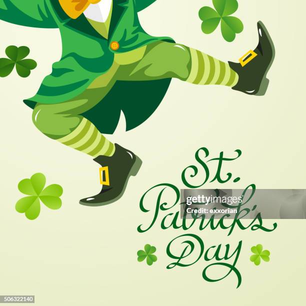 leprechaun-party-einladung - troll fiktionale figur stock-grafiken, -clipart, -cartoons und -symbole