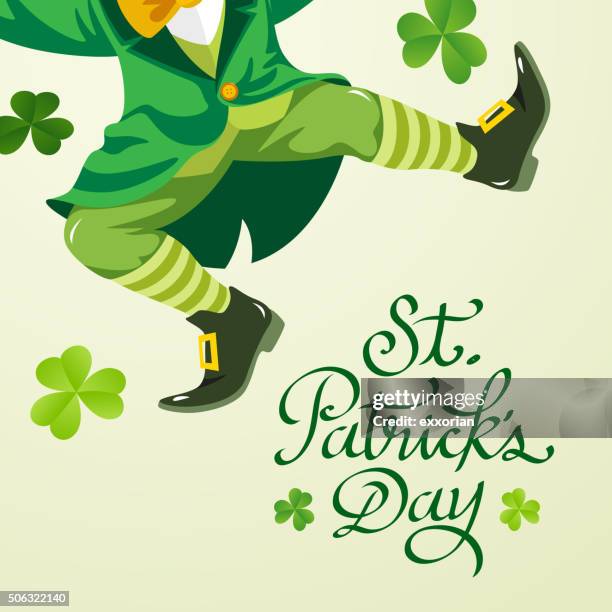 leprechaun-party-einladung - st patricks day 2016 stock-grafiken, -clipart, -cartoons und -symbole