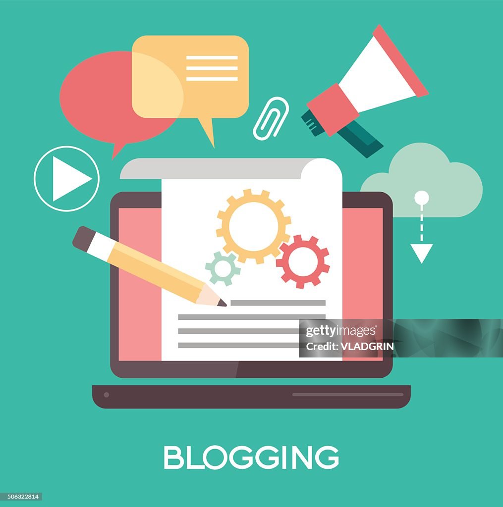 Blog Vector Graphics Blog Abstract Vector Illustration High-Res Vector Graphic - Getty Images
