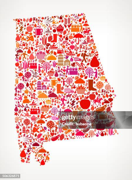 alabama on autumn seasonal royalty free vector art pattern - leaf border stock illustrations