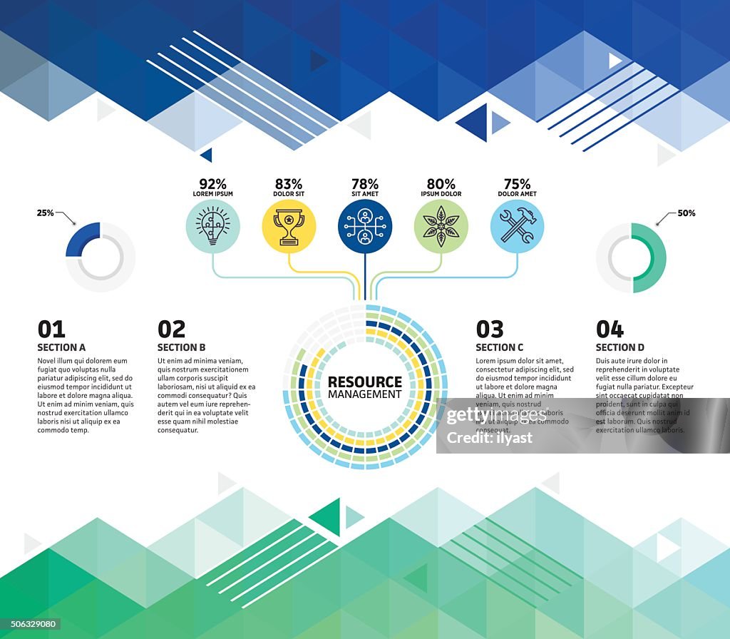 Resources Infographic Abstract Background High-Res Vector Graphic ...
