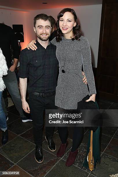 Daniel Radcliffe and Erin Darke attend the "Swiss Army Man" Premiere Party at The Acura Studio at Sundance Film Festival 2016 on January 22, 2016 in...